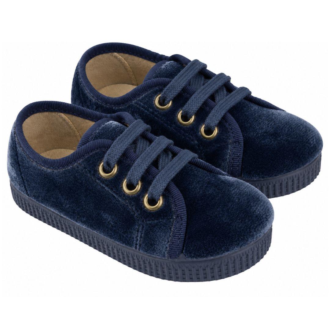 Zapatilla En Terciopelo Con Cordones Flexibles - Imagen 5