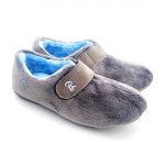Zapatilla para casa en algodón natural con cierre de velcro . - Imagen 7
