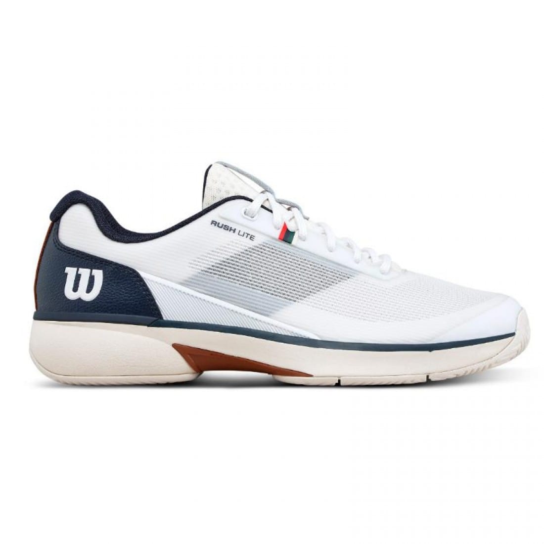 Zapatillas Wilson Rush Lite 5 Clay Blanco Azul Marino - Imagen 3