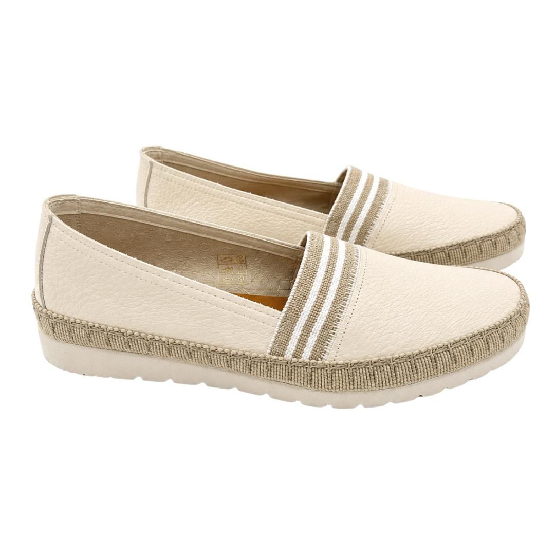 Slipper en piel con suela de goma y plantilla alcolchada con cinta elastica - Imagen 3
