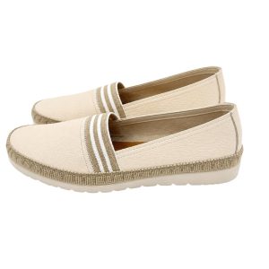 Slipper en piel con suela de goma y plantilla alcolchada con cinta elastica