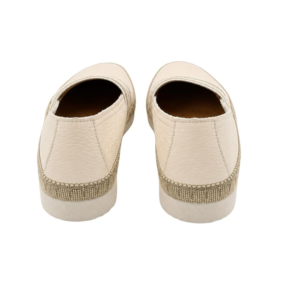 Slipper en piel con suela de goma y plantilla alcolchada con cinta elastica - Imagen 4