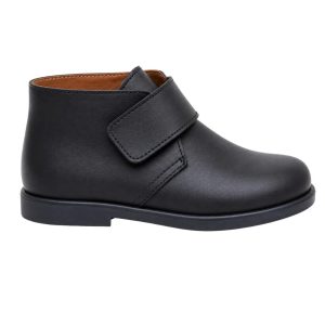 Botita velcro piel colegial