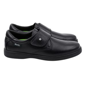 Zapato colegial velcro en napa piel resistente al agua GORILA