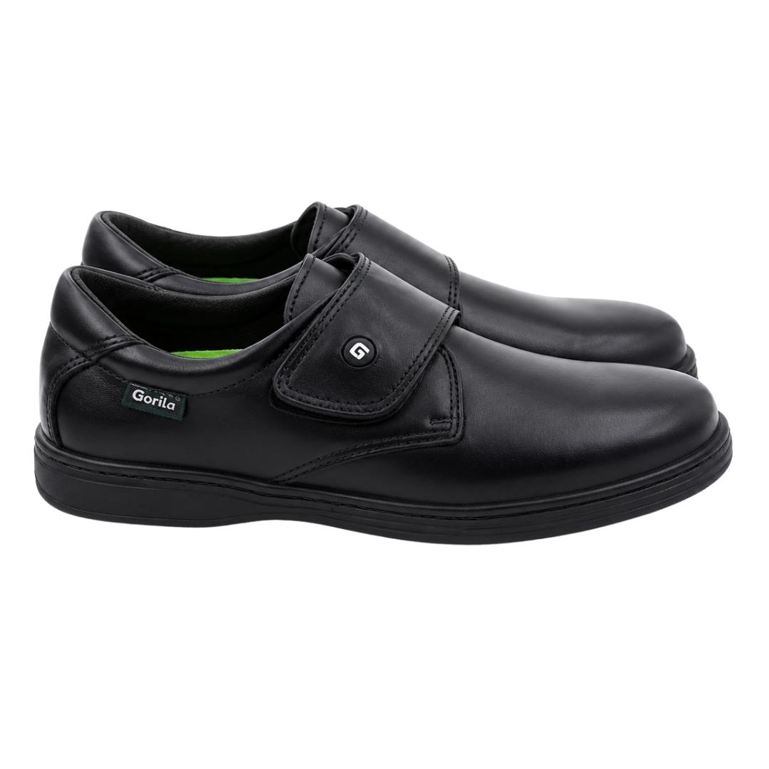 Zapato colegial velcro en napa piel resistente al agua GORILA - Imagen 2