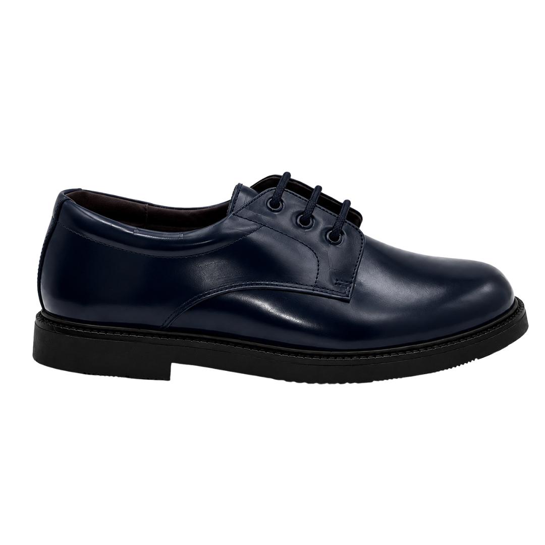 Zapato en piel brillante con cierre de cordones de la marca Hamiltom - Imagen 4