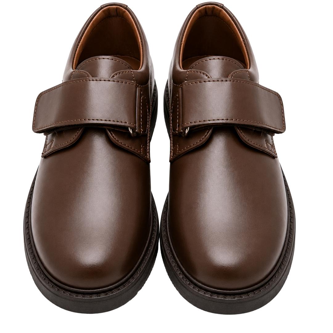Zapato colegial en napa piel con cierre de velcro y suela de goma Hamilton - Imagen 7