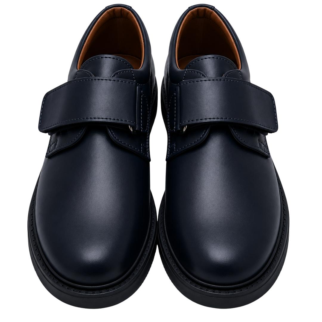 Zapato colegial en napa piel con cierre de velcro y suela de goma Hamilton - Imagen 5