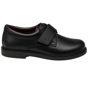 Zapato colegial en napa piel con cierre de velcro y suela de goma Hamilton