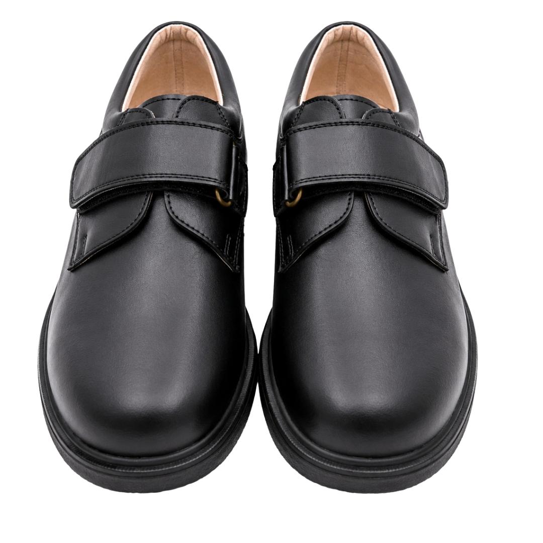 Zapato colegial en napa piel velcro de suela gruesa - Imagen 3