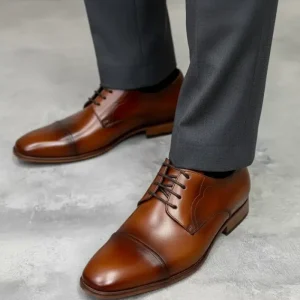 Zapatos Derby Marrones en Cuero