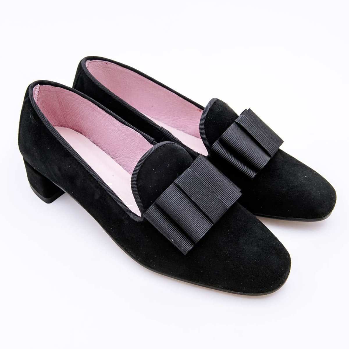 Zapato Vestir Tacón Vichy con lazo negro de tela - Imagen 7