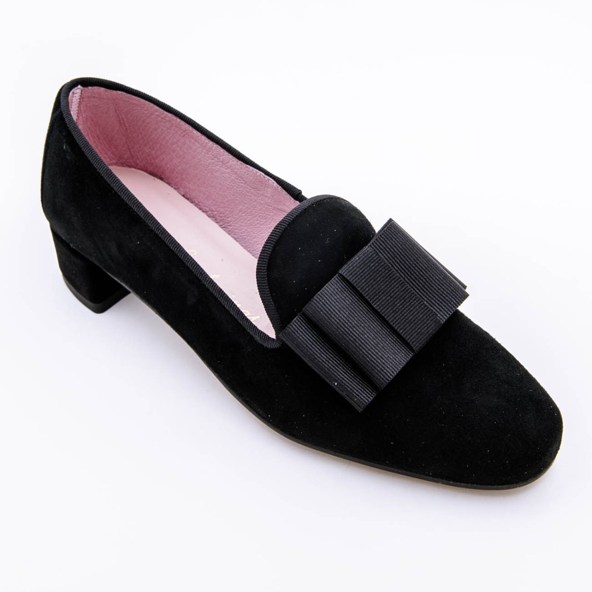 Zapato Vestir Tacón Vichy con lazo negro de tela - Imagen 8