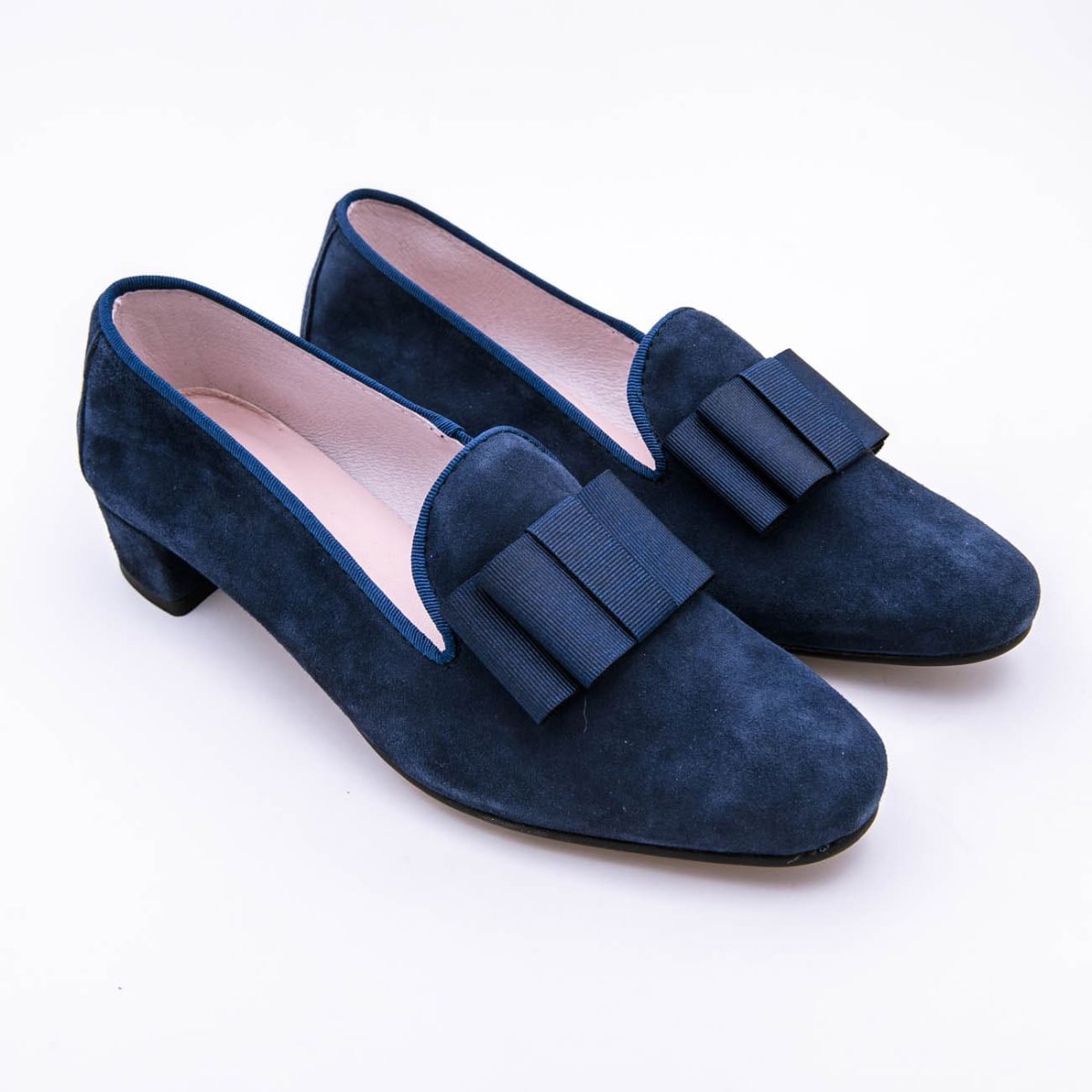 Zapato Vestir Tacón Vichy con lazo negro de tela - Imagen 9