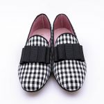 Zapato Vestir Tacón Vichy con lazo negro de tela - Imagen 2